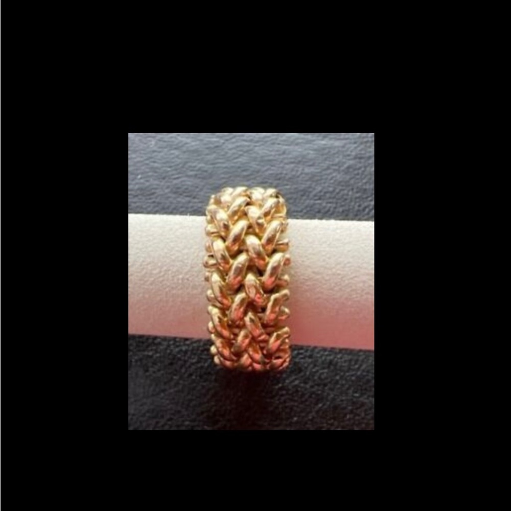 Stefano Oro 14k Yellow gold mesh/flexible ring, size 6